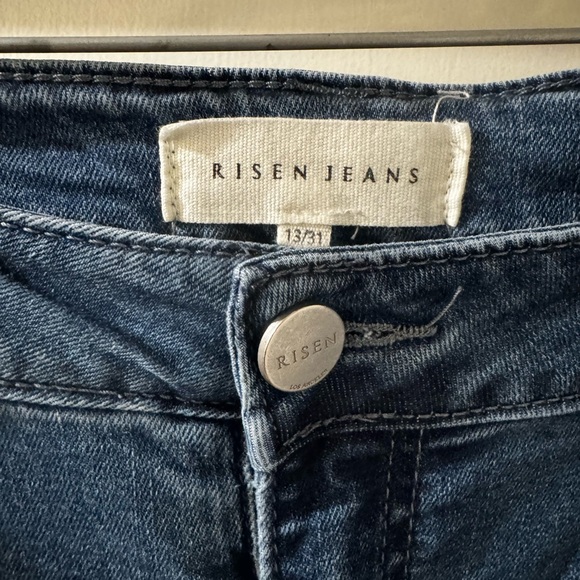 Risen Los Angeles Denim - Risen Jeans Blue Denim Wide Leg Jeans High Rise Size 13/31